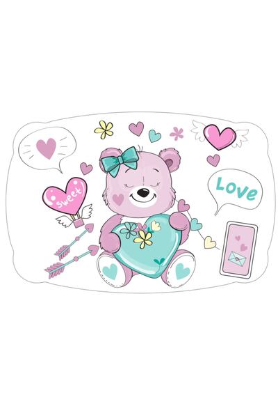 HOBBY LİFE Gree Home Deco Illustrated Baby Stool