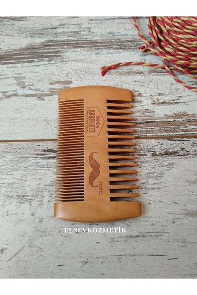 Nano Absolute Beard Mustache Comb Wood G-105 Elsevcosmetics