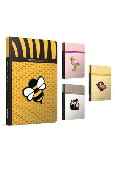 Gıpta Hardware Notes Rope Stitched Hard Cover Notepad 13x21cm 120 Sheets Lined (Pack of 3) 4629