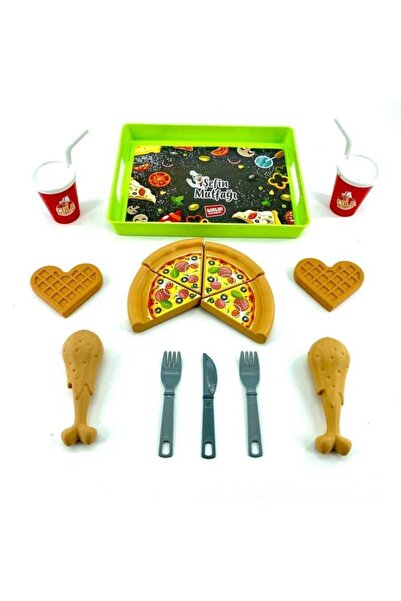 Birlik Oyuncak Tepsili Pizza Oyun Seti - Vakumlu Pizza Seti 13 Parça