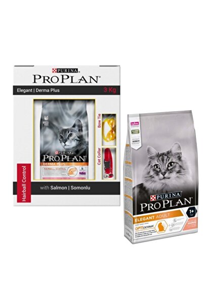 Pro Plan Elegant Derma Plus Somonlu Uzun Tüylü Kedi Maması 3 Kg