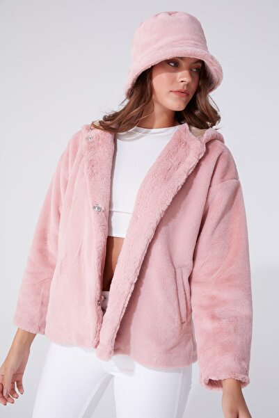 BERFUĞ KIRAN Fermuarlı Peluş Ceket