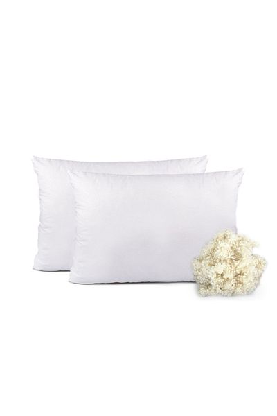 Evsay Wool Pillow 50x70 Cm White 2 Pieces