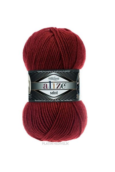 Alize ( 5 Pieces ) Superlana Midi 56 Red Hand Knitting Threads Vest Cardigan Thread Scarf Sweater Thread