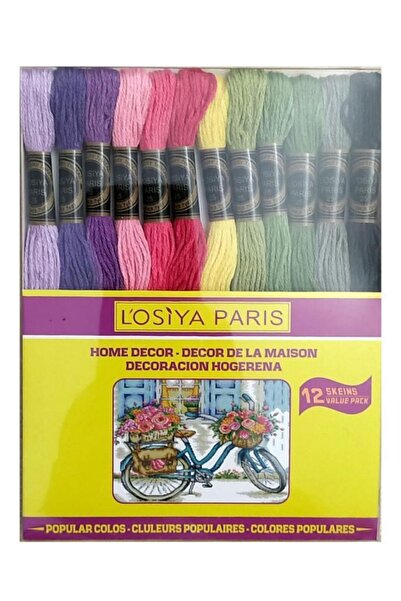 sgshobby Etamin Ipi Kanaviçe Ipi 12 Adet Karışık Renkli No 3