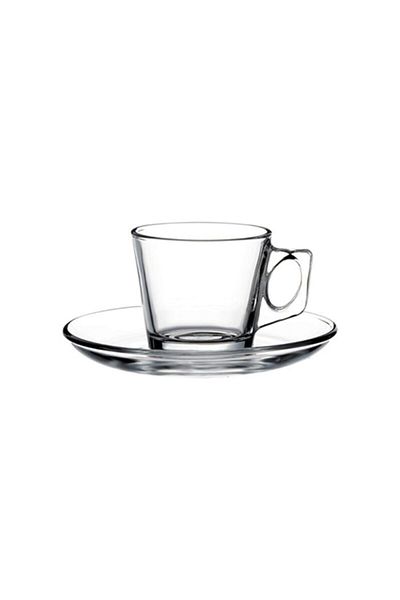 Paşabahçe Vela Espresso Cup with Plate 80 Cc 6 Pieces