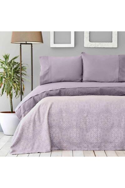 Karaca Home Cynhıa Mürdüm Dantelli Rnf Prıvate Çift Kişilik Pike