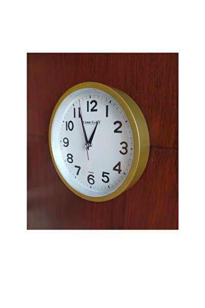 Time Gold Zidni sat zlatni sa pozlatom, plastični okvir 22 cm