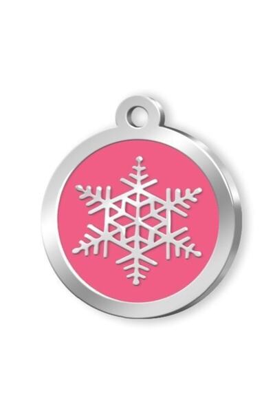 Dalis علامة الحيوانات الأليفة - سلسلة المينا منقوشة على شكل ندفة الثلج باللون...