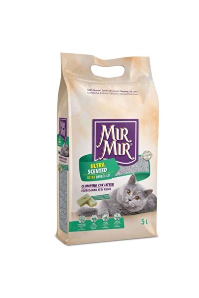 Mır Mır Mırmır Ultra Parfümlü Bentonit Kedi Kumu 5 Lt