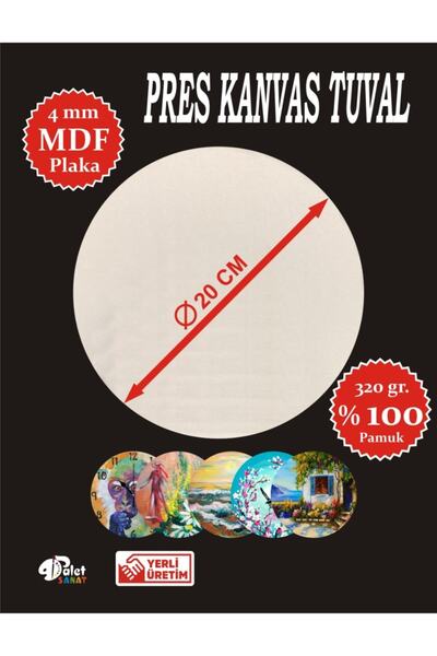 Genel Markalar 20 Cm Daire Pres Tuval