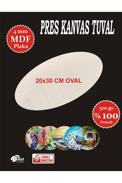 Genel Markalar 20x30 Cm Elips Pres Tuval