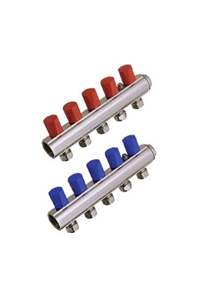 KAS Paslanmaz Kollektör Vanalı 4'lü (KIRMIZI - MAVİ) 1 Takım