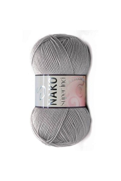 NAKO Super Pearl Hand Knitting Floss 100 Gr |   Gray 11538