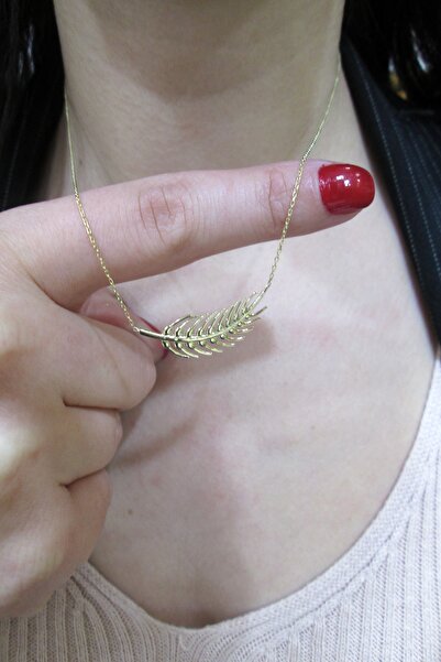 ŞAMLI ERDOĞAN Kadın Sarı 14 Ayar Altın Başak Kolye