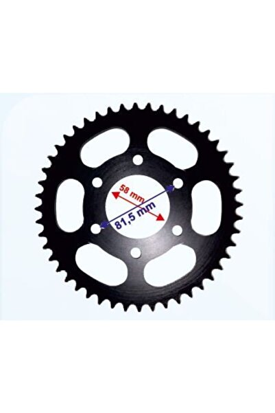 Bajaj Pulsar Ns 200 Arka Dişli Performans 428-48t Iç 58 Mm Alüminyum Siyah Öm