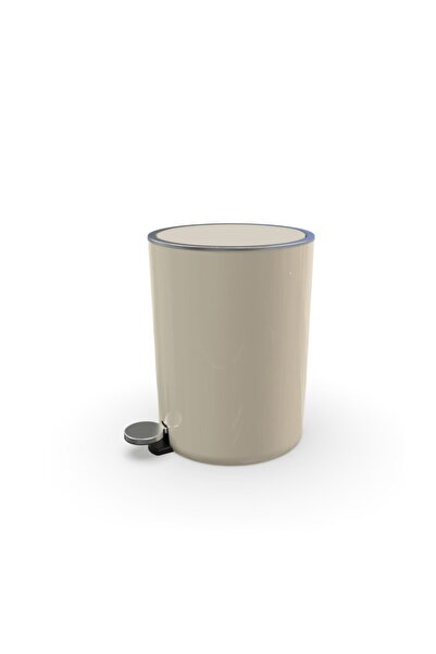 Nova Beige Prima Lenox Pedal Trash Can Beige 5 Lt