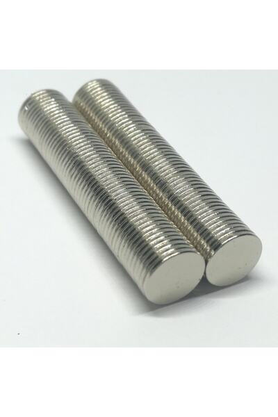 Dünya Magnet 100 Adet Çap 9mm X Kalınlık 1,5mm Yuvarlak Süper Güçlü Neodyum M...