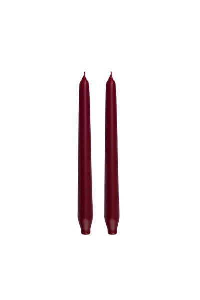 Karaca Home 2'li Şamdan Mum Bordo 24 Cm