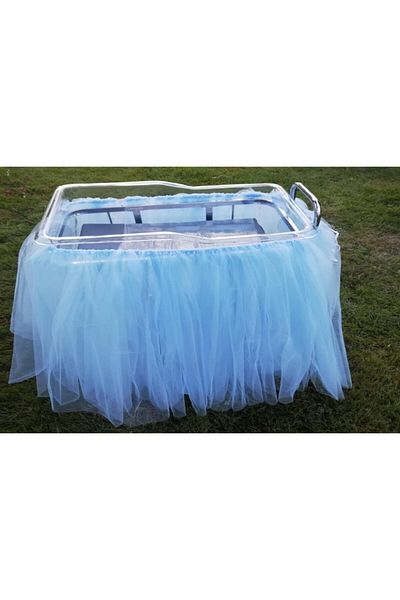 EXİZTİCARET Fusta Tutu Tutu Crystal Puffy 30 M2- Culoare Albastru