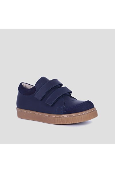 Vola Kids Çift Cırtlı Deri Lacivert Çocuk Sneaker