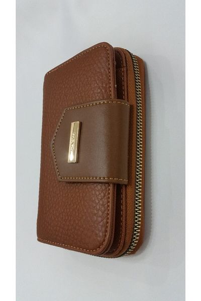 TANIS Women's Wallet Tan Washed Leather
