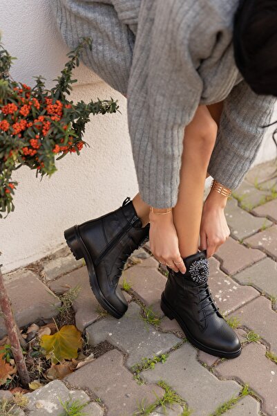 ANGELİNA JONES Ghete de damă Tevez din piele naturală