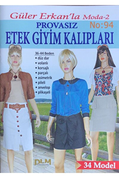 Dilem Yayınları Güler Erkan Moda-2 Provasız Etek Giyim Kalıpları No 94