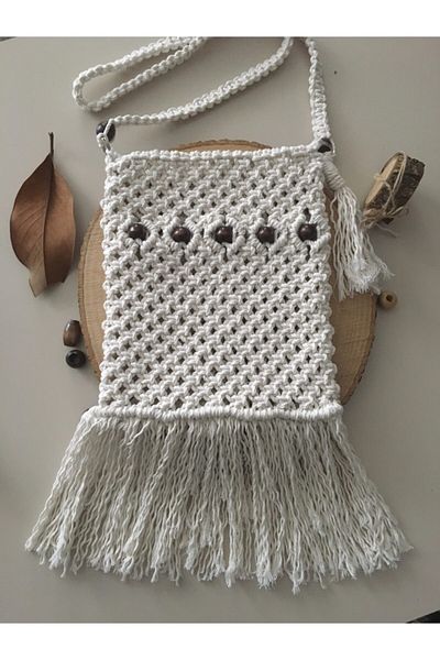 EL YAPIMI Geanta de dama Macrame