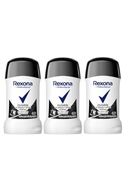 Rexona Motion Sense Invisible On Black + White Clothes Anti Perspirant 48h 40 ml X 3 Adet