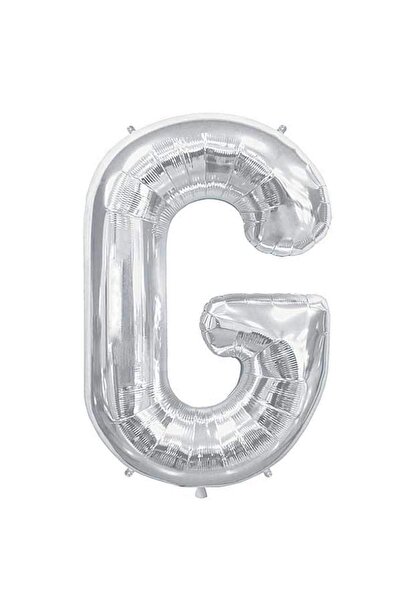 Huzur Party Store بالون فويل فضي حجم كبير 40 بوصة حرف G 100 سم