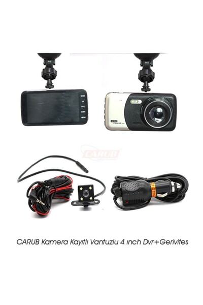 gürlerotoaksesuar Carup Araç Içi Yol Kayıt Kamera Ve Geri Görüş Kamera Full Hd Vantuslu