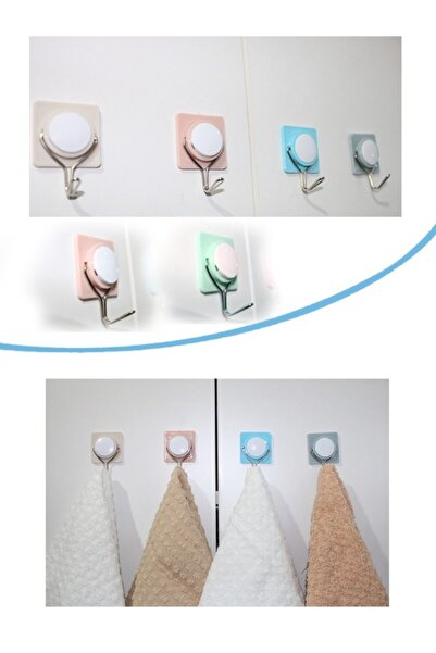 BUNNY&HOME 12 Adet Mutfak Banyo Havlu Vb. Askısı Çift Taraflı Bant