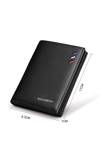 Schulzz Men's William Polo Luxury Leather Short Wallet