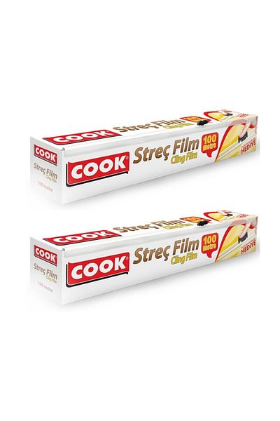 COOK Stretch Film with 2 Sliding Blades - 30 cm X 100 Meters