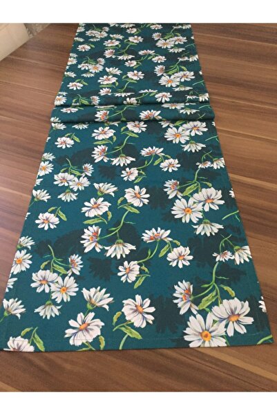 MER HOME Τραπέζι Runner με μοτίβο Daisy Petrol Color (150x43)