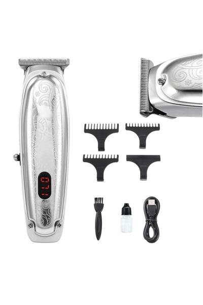 yopigo V-061 Lcd Mod T Power Şarjlı Traş Makinesi Saç Sakal Ense Çizim Vucüt ...