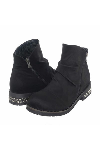 İriadam K731-3 Black Suede Special Series Large Size Women's Boots