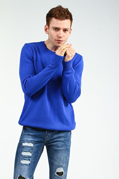 Collezione Sax Велосипедний комір, еластичний низ, довгі рукави, базовий чоловічий трикотажний светр