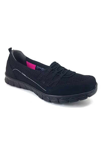Forelli 20Y 61014 Anatomical Linen Women's Shoes-Black