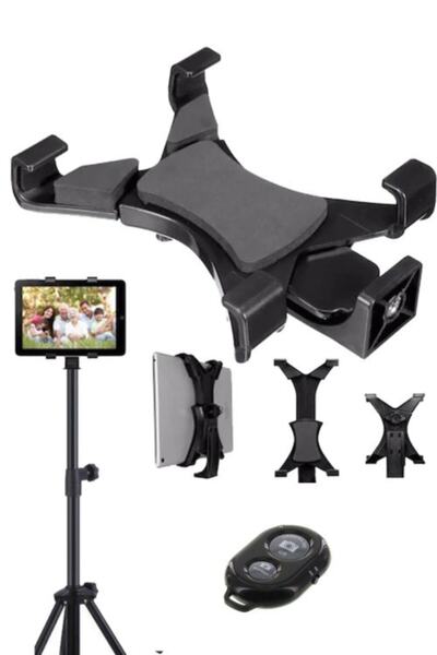 Deyatech Tablet Tutucu + 2 Metre Stand Tripod + Bluetooth Kumanda