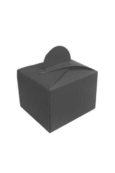 ELITETIME 25 Pieces Cardboard Turkish Delight Box Black (5 Cm * 5 Cm * 4 Cm)