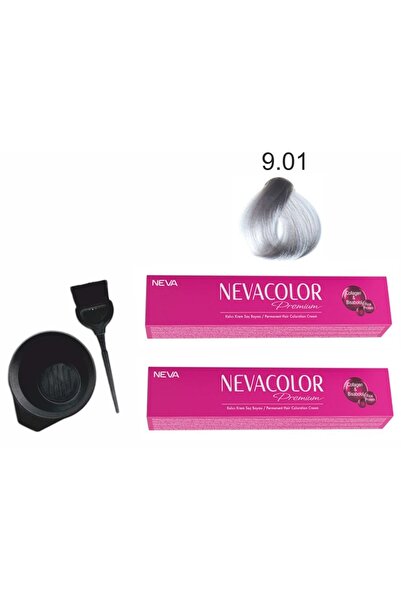 Neva Color Tüp Boya 9.01 Gümüş Ekonomik 2'li Paket+boyama Seti