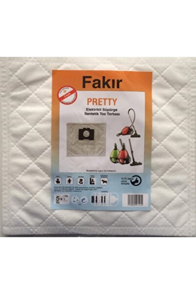 Fakir Pretty Elektrikli Süpürge Sentetik Toz Torbası (5 Adet)