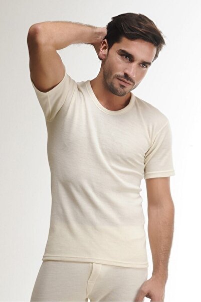 Hasyün Ανδρικό κοντομάνικο εσώρουχο κρέμα