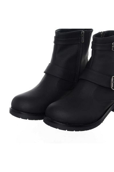 İriadam K313-4 Black Oiled Leather Large Size Women's Boots