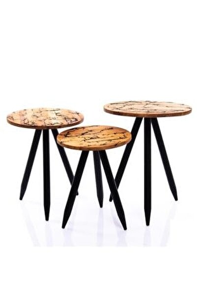 Bebebebek Dekoratif Agac Zigon Sehpa Uclu Ahsap Odun Kutuk Masa Fiyati Yorumlari Trendyol