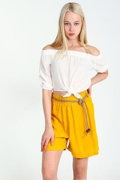 Collezione Λευκή Γυναικεία Αθλητική Μπλούζα - Κανονική Εφαρμογή, Κοντό μανίκι