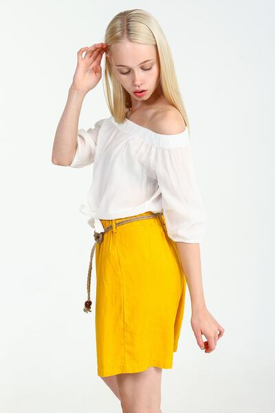 Collezione Λευκή Γυναικεία Αθλητική Μπλούζα - Κανονική Εφαρμογή, Κοντό μανίκι