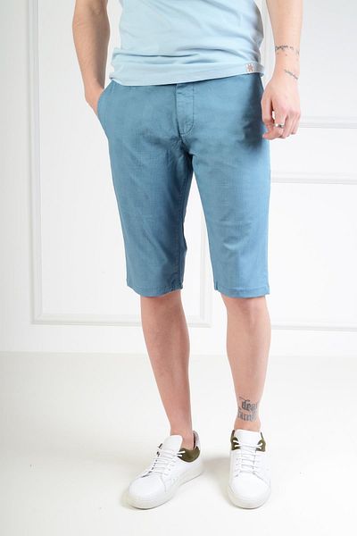 Luppo Club Μπλε ανδρικό σορτς Bermuda Slim Fit